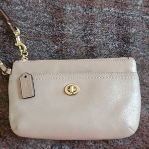 Coach suede shimmer wristlet 65139